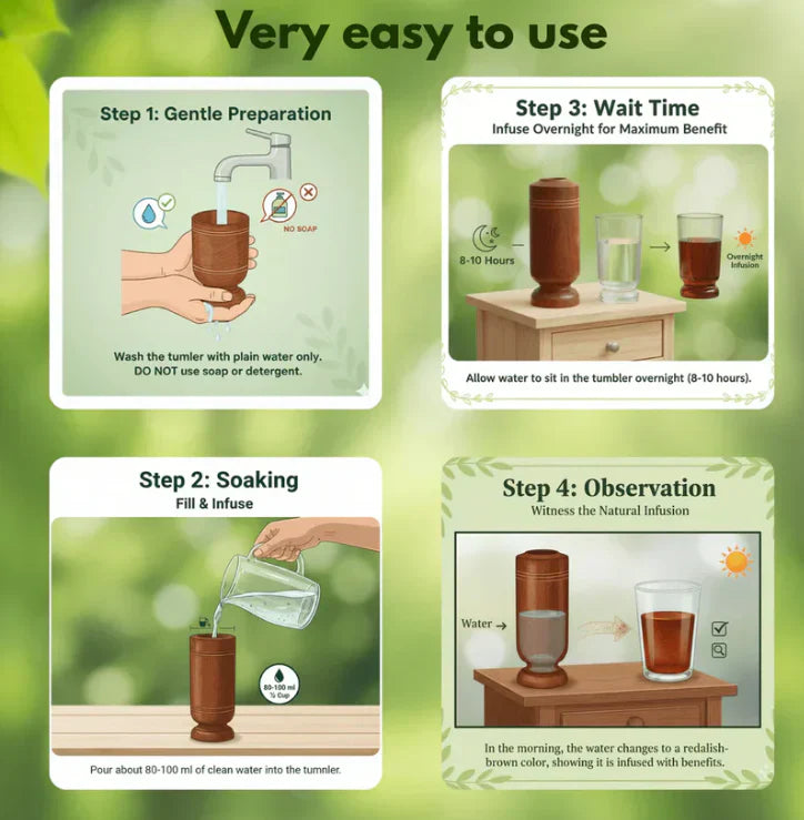 Vijaysar herbal wood tumbler (4 Inch)