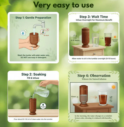 Vijaysar herbal wood tumbler (4 Inch)